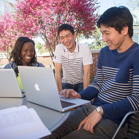Group of students smiling