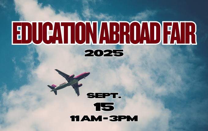 image of airplane with words surrounding it promoting fair