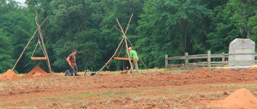 Archeology dig site