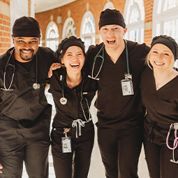 Med student in his white coat