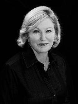 A black and white headshot of Mary Keenan