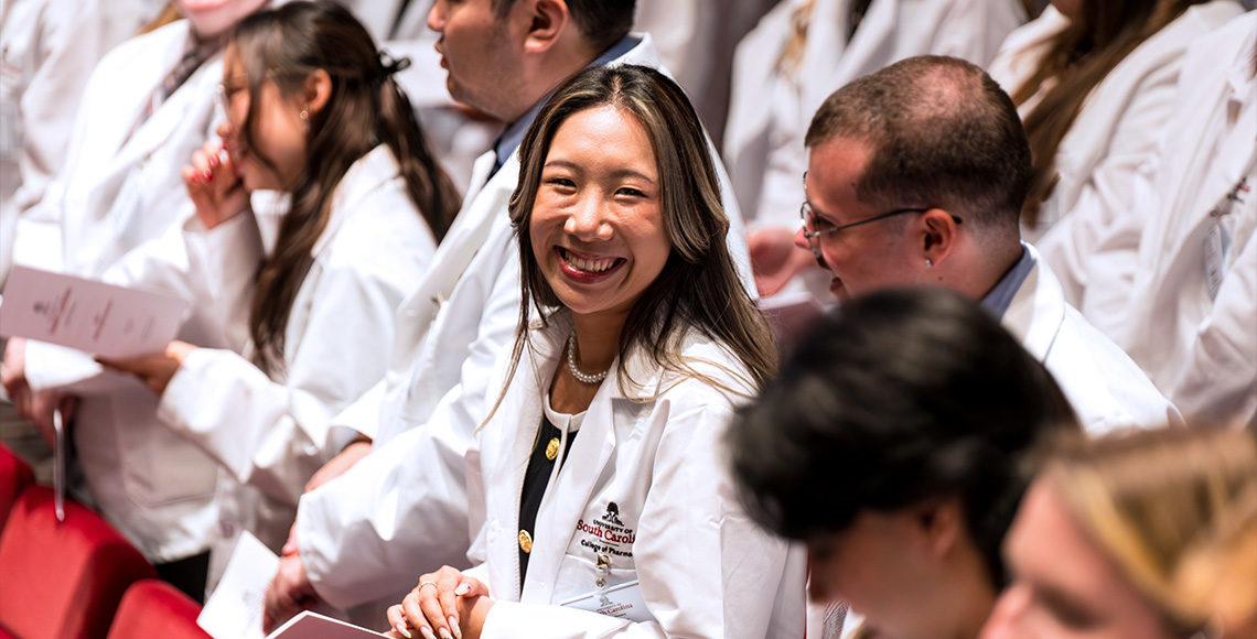 Student at White Coat ceremony