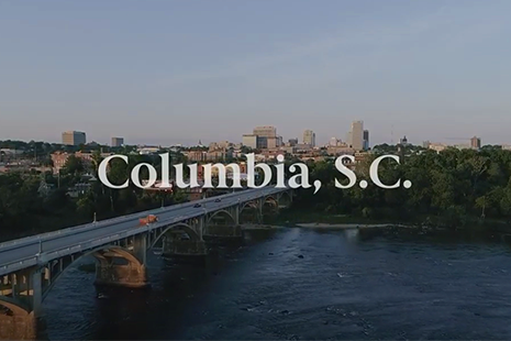 Aerial view of Columbia skyline