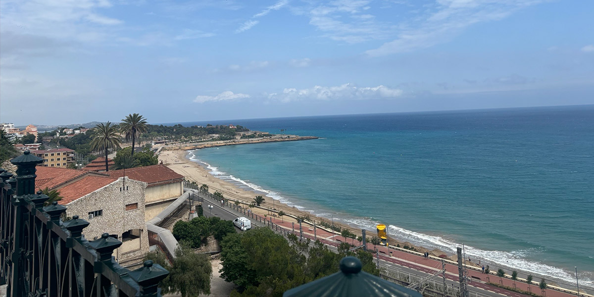 Landscape of beach in Barcelona