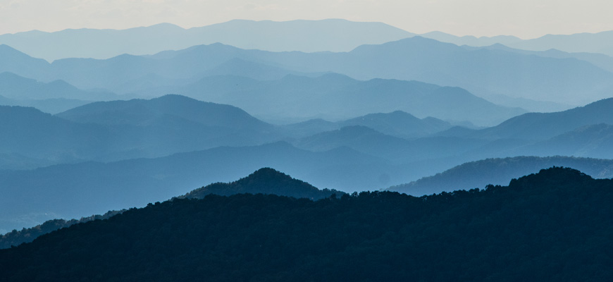 blue ridges mountains landscape