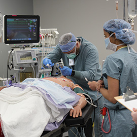 Students in Sim Lab