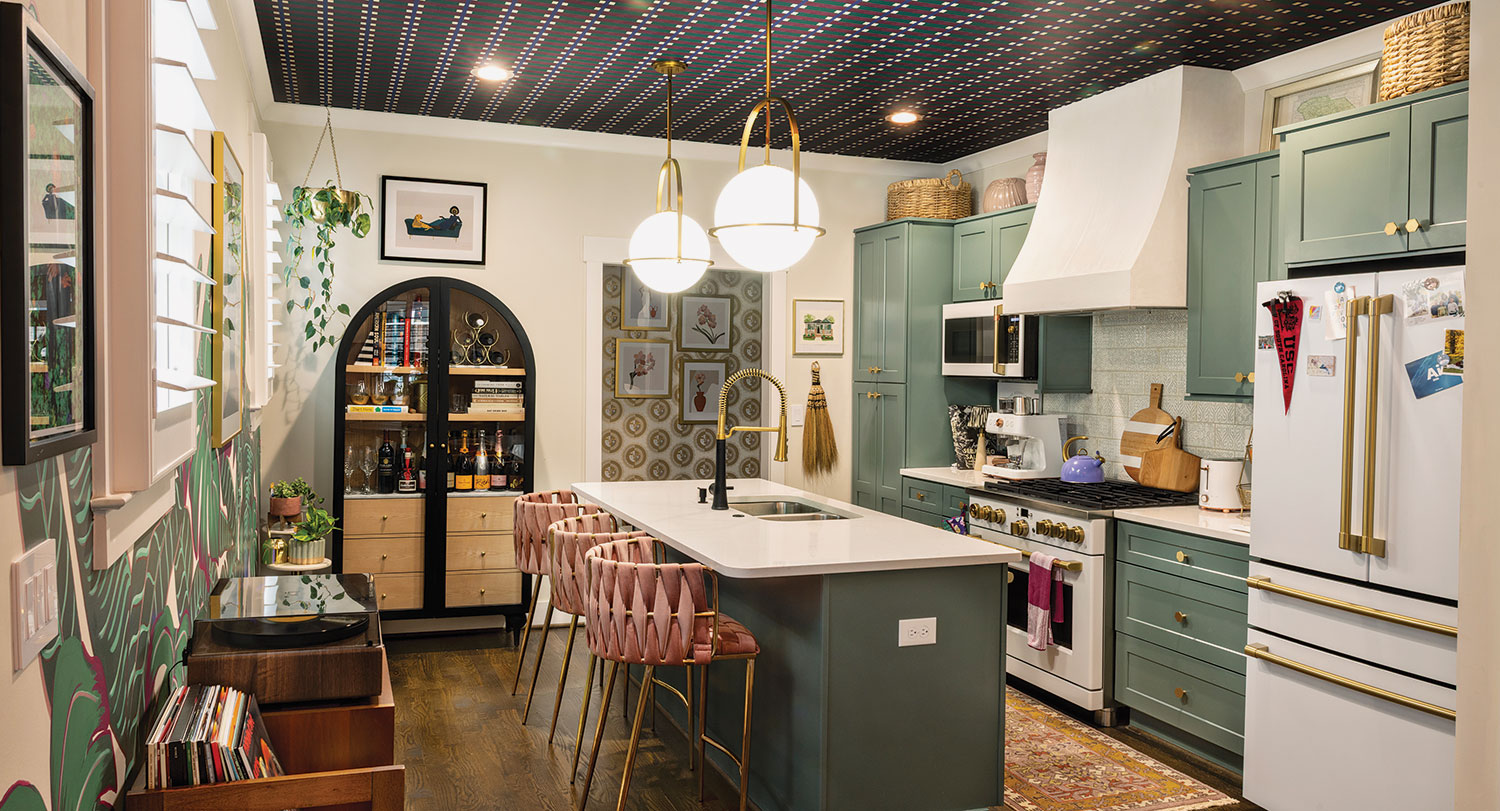 Amber Guyton’s kitchen displays her unique aesthetic.